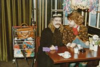 1986-02-08 01 Optocht koffie vooraf. Jo en Jut 1986-02-08 01 Optocht koffie vooraf. Jo en Jut